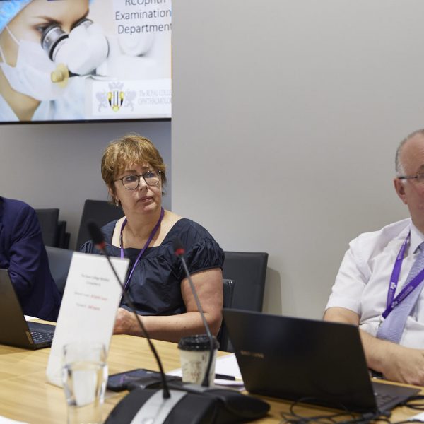 A picture of Bill, Mel and Declan at a committee meeting